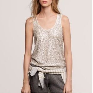 J. Crew Sequin Tank, Cream